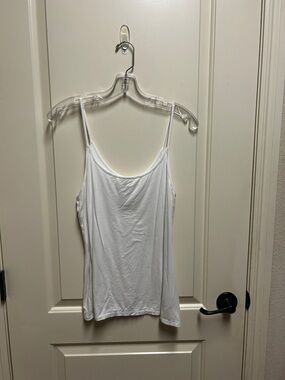 J. Crew White Thin-Strap Scoop Neck Camisole